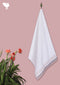 Handloom Cotton Hand Towel With Block Print Border